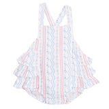 Tulip Stripe - Ruffle Sunsuit