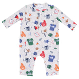 Uni Romper - Game Day Grey - HoneyBug 