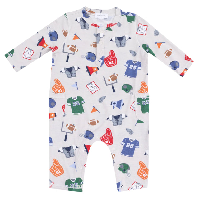 Uni Romper - Game Day Grey - HoneyBug 