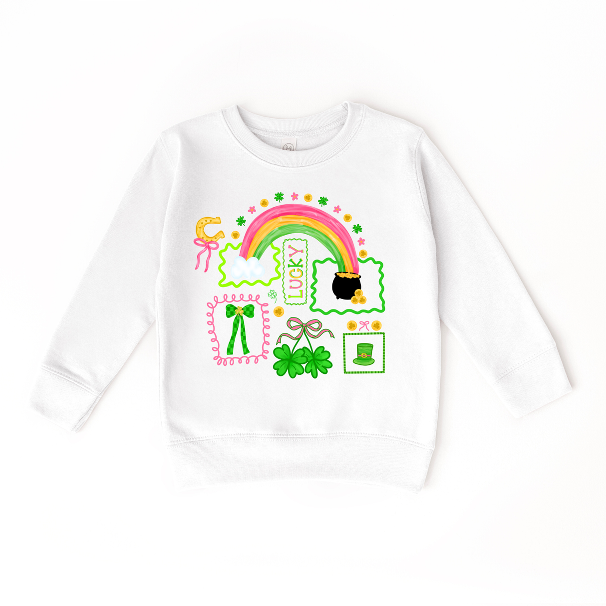 Lucky Doodles Rainbow Pot of Gold Sweatshirt