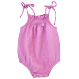 Smocked Bubble with Embroidered Cherries - HoneyBug 