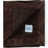 Luxury Satin Border Blanket - Chocolate