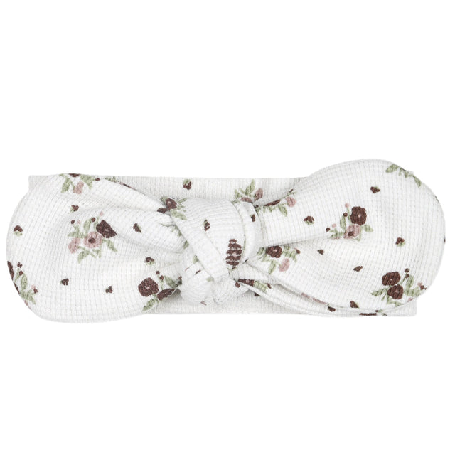 Organic Headwrap - Plum Ditsy - HoneyBug 