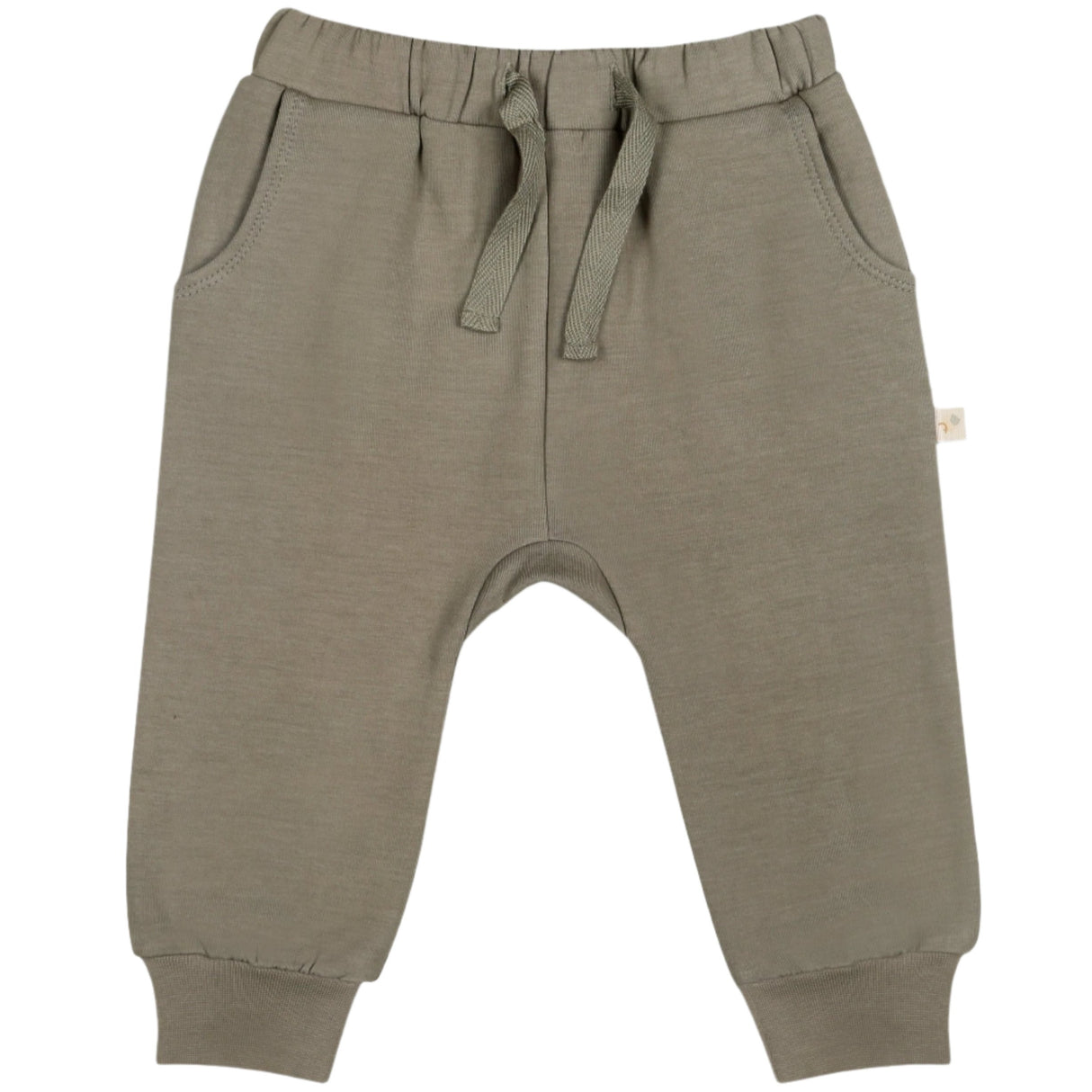Organic Fleece Jogger Pants - Olive - HoneyBug 