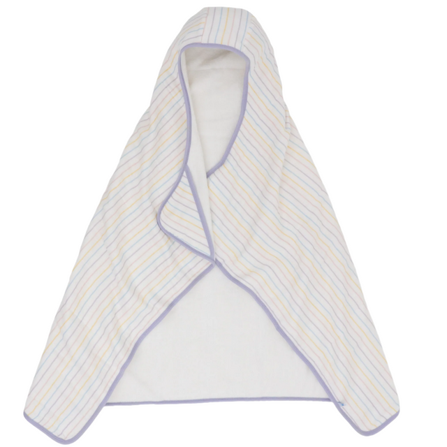 Toddler Hooded Towel - Unicorn Stripe - HoneyBug 