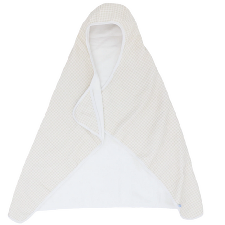 Toddler Hooded Towel - Tan Gingham - HoneyBug 