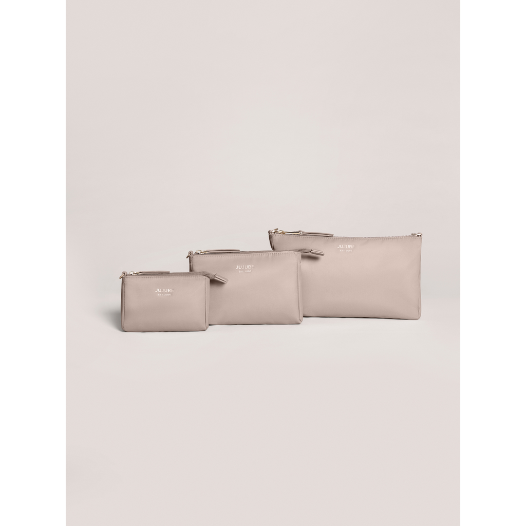 3-piece Pouch Set Taupe - HoneyBug 