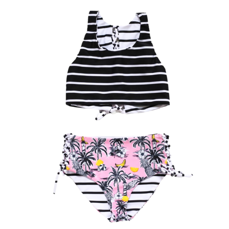 Silver Moon Two Piece Swimsuit (reversible) - HoneyBug 
