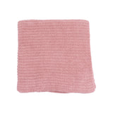 Chenille - Rose Blanket with Striped Texture