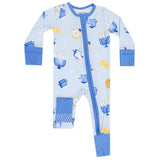 Convertible Romper - Hanukkah - Blue - HoneyBug 