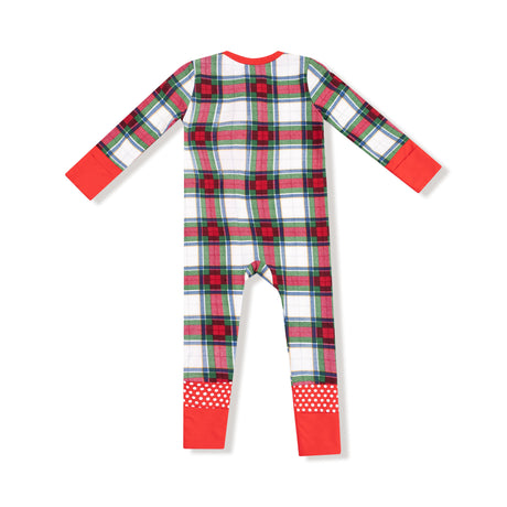 Convertible Romper - Holiday Plaid - HoneyBug 