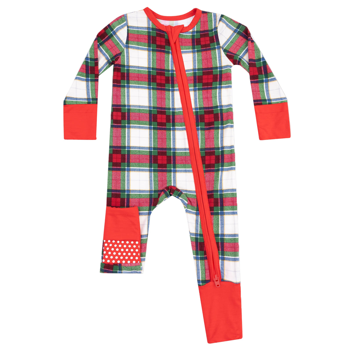 Convertible Romper - Holiday Plaid - HoneyBug 