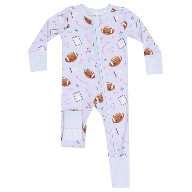 Convertible Romper - Touchdown Time Lavender - HoneyBug 