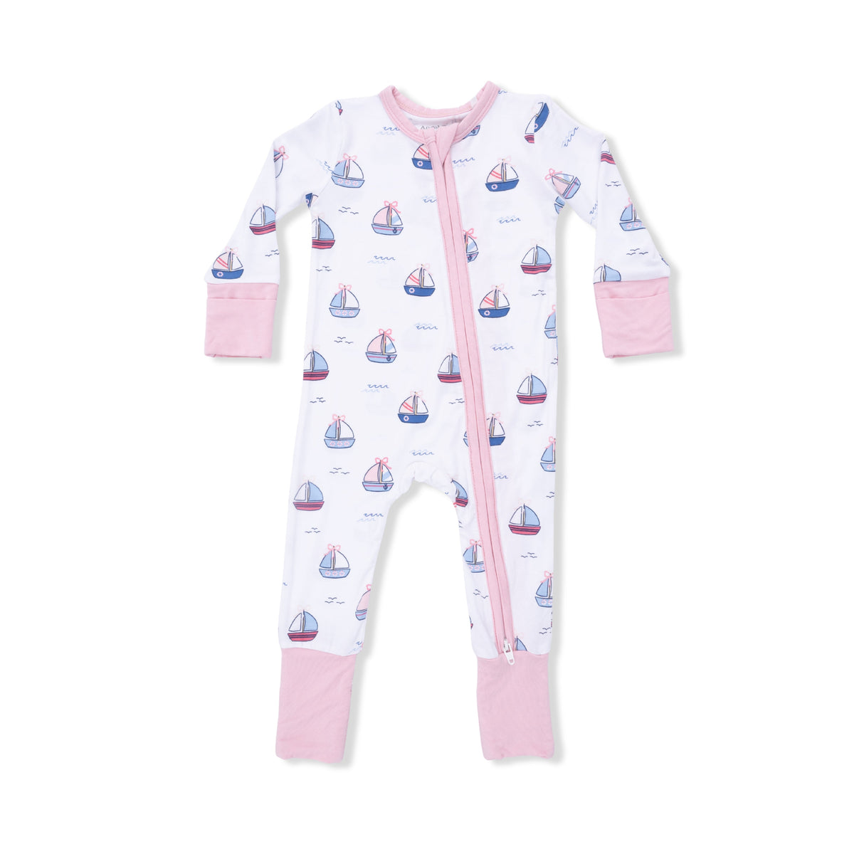 Bubbly Sailboats Pink - Convertible Romper