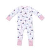 Bubbly Sailboats Pink - Convertible Romper