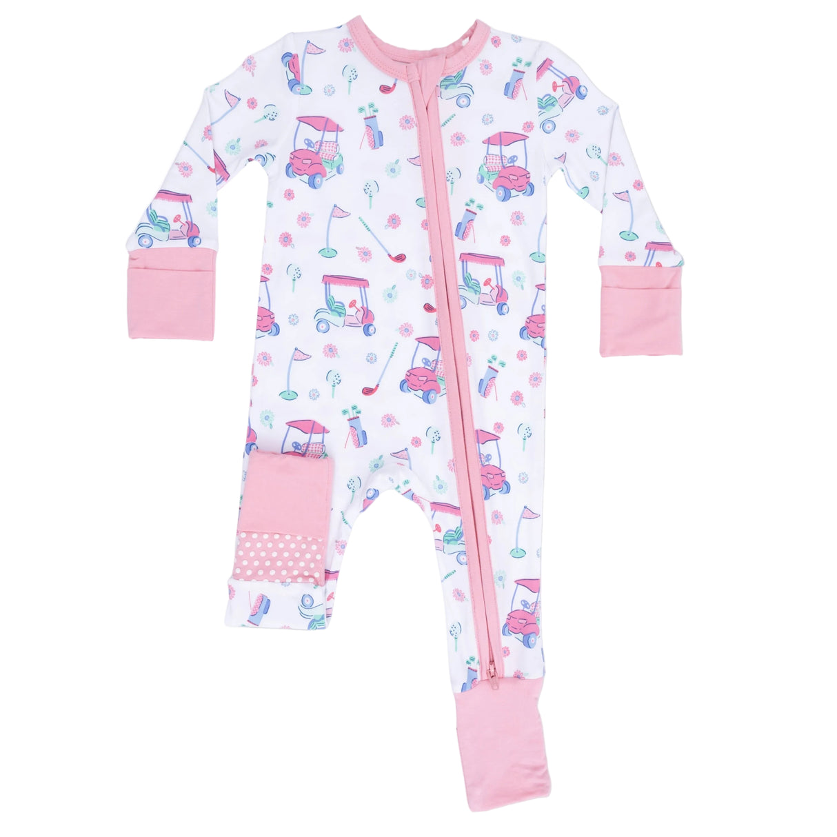 Golf Carts and Flowers - Convertible Romper