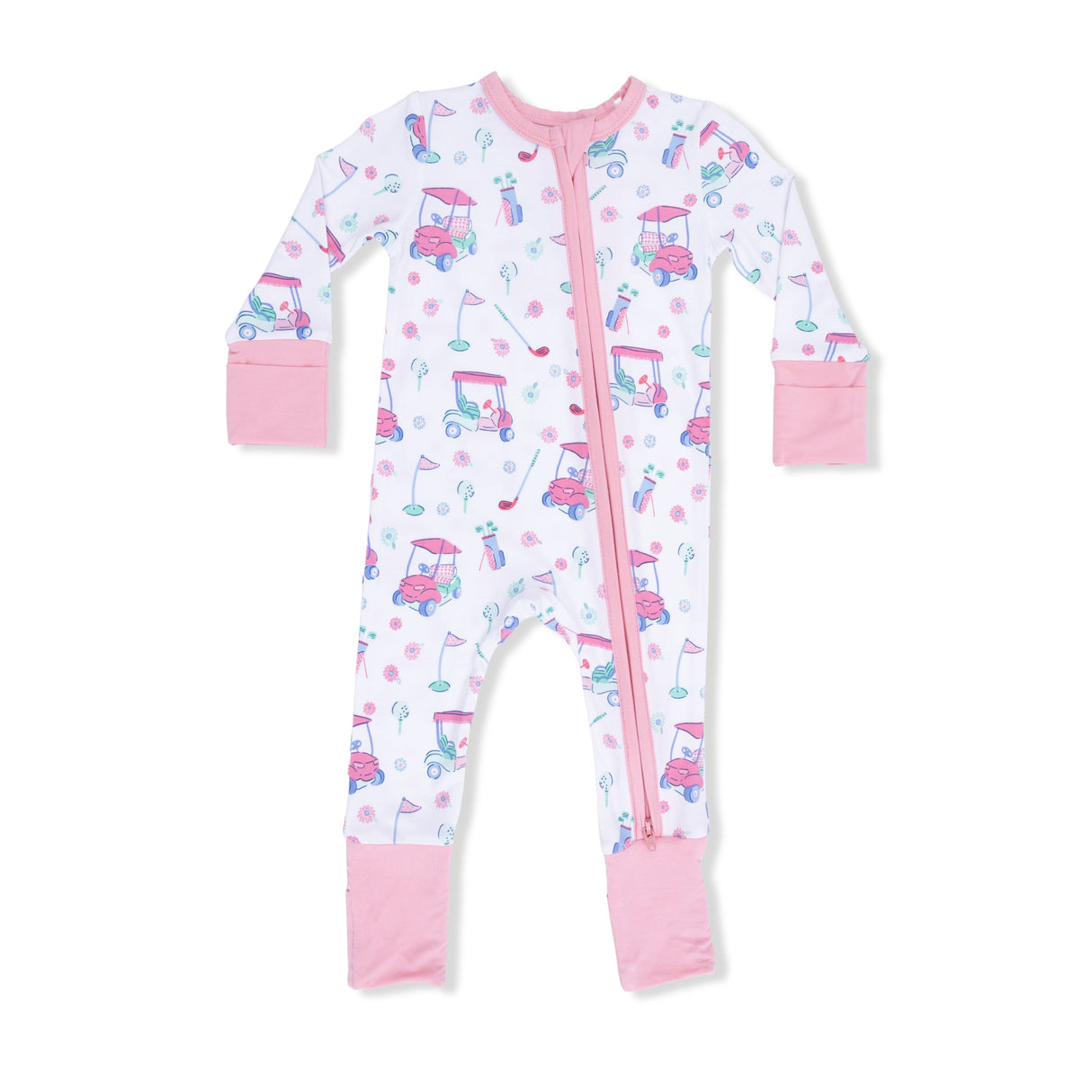 Golf Carts and Flowers - Convertible Romper