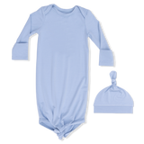 Solid Blue Fog - Knotted Gown and Hat