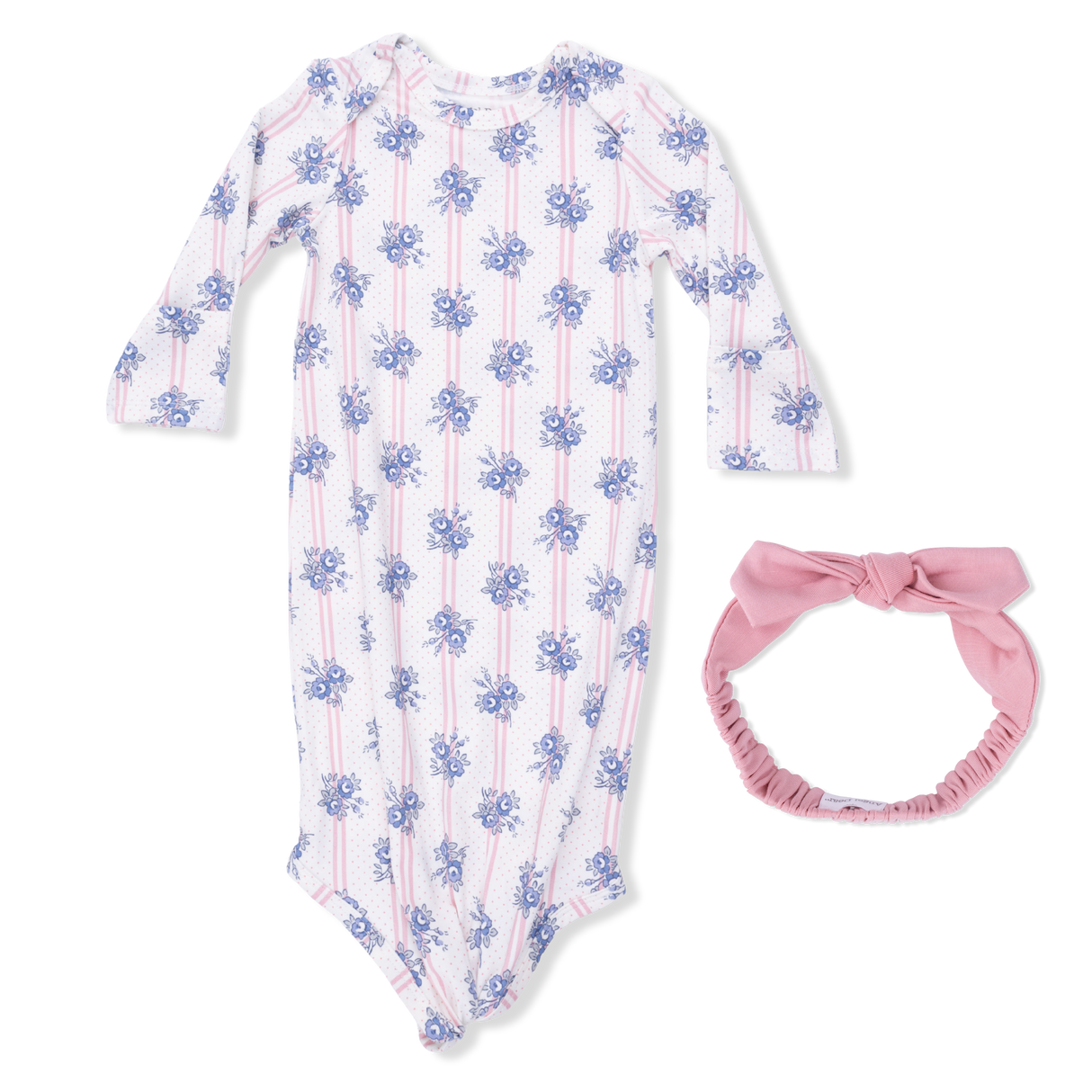 Stripe Dot Roses - Knotted Gown and Headband