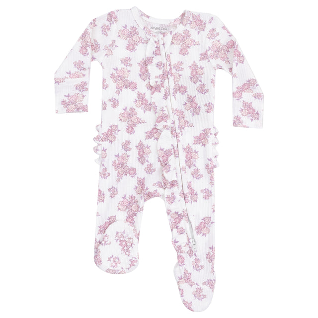 2 Way Ruffle Zipper Footie - Countryside Coreopsis - HoneyBug 
