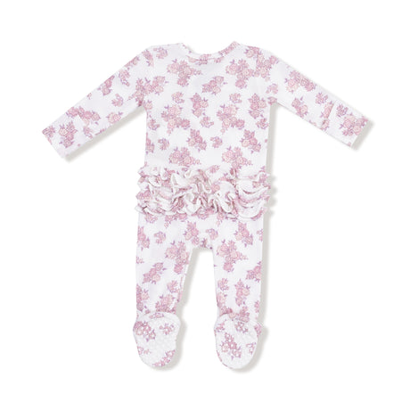 2 Way Ruffle Zipper Footie - Countryside Coreopsis - HoneyBug 