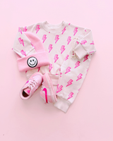 Jogger Set | Pink Bolts - HoneyBug 