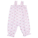 Winding Roses Stripe - Ruffly Strap Overall