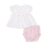 Dainty Buds and Bows - Smocked Dress Set