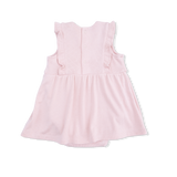 Solid Veiled Pink - Ruffle Bodysuit Dress