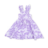 Lilac Floral - Smocked Sundress with Bloomer