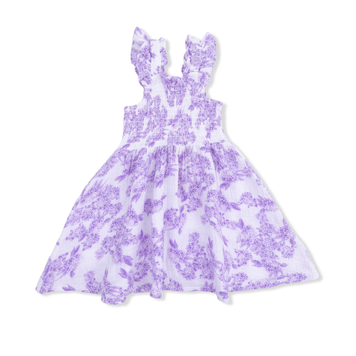 Lilac Floral - Smocked Sundress with Bloomer
