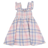 Dusty Plaid - Smocked Sundress with Bloomer