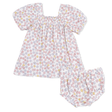 Sarah Floral - Puff Sleeve Baby Doll Dress and Bloomer