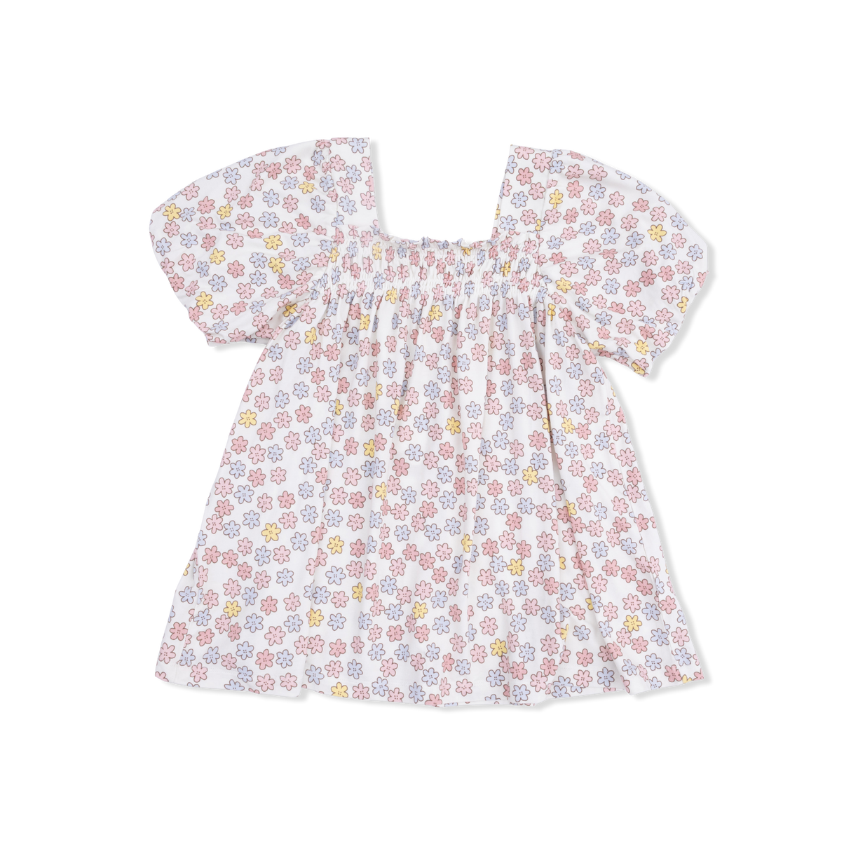 Sarah Floral - Puff Sleeve Baby Doll Dress and Bloomer
