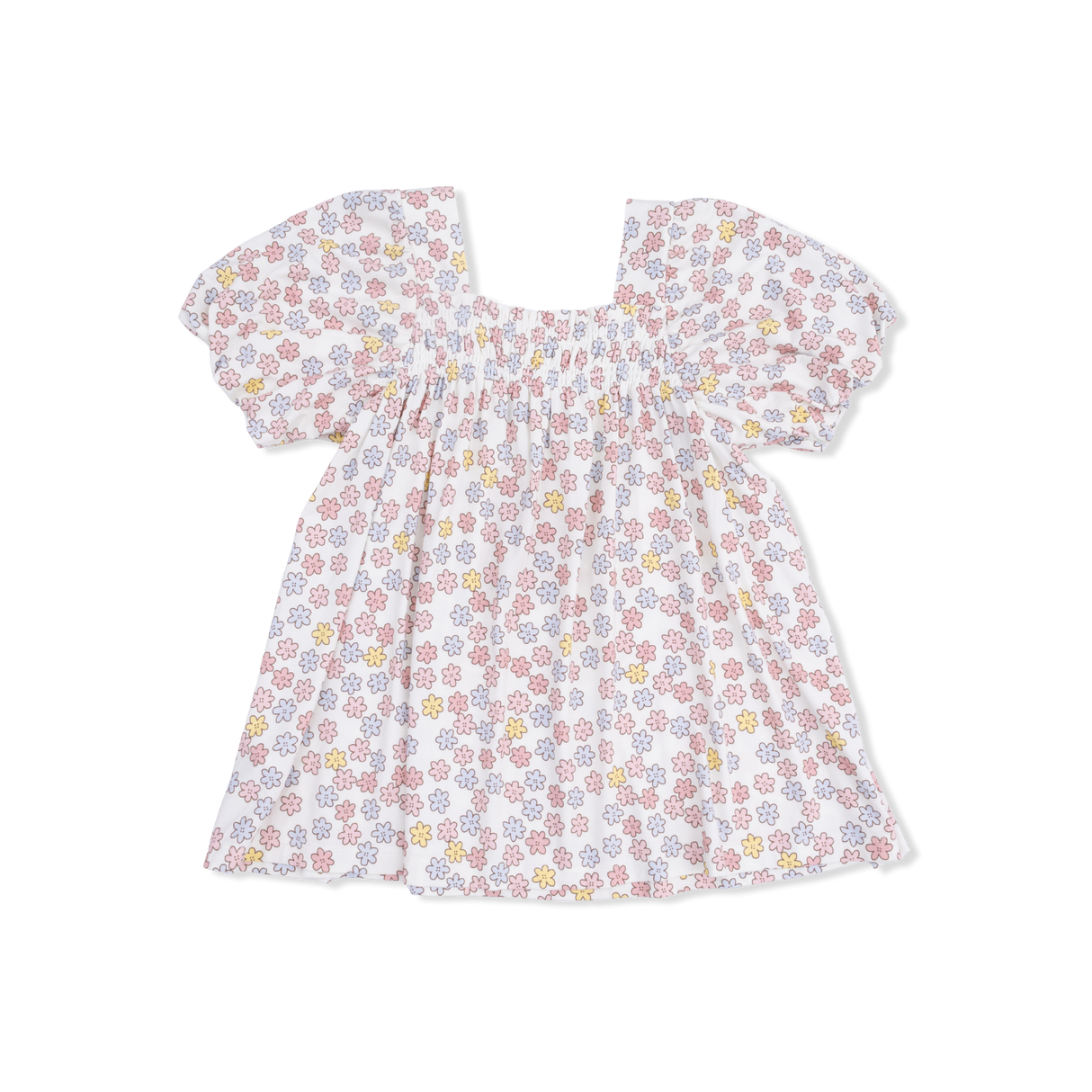 Sarah Floral - Puff Sleeve Baby Doll Dress and Bloomer