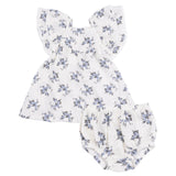 Belle Rosette Dot - V-Neck Dress and Bloomer