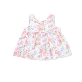 Cute Little Roses - Infant Dress with Bow and Bloomer