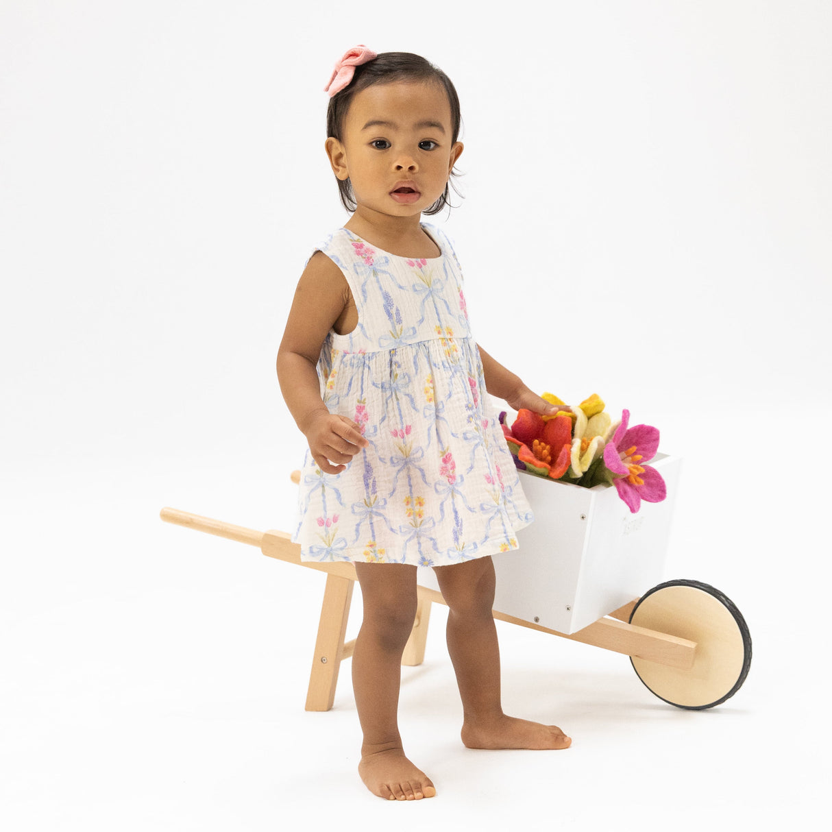 Ribbon Bouquets - Infant Dress with Bow and Bloomer