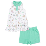 Country Club Dogs Pink - Polo Tennis Dress with Cartwheel Short