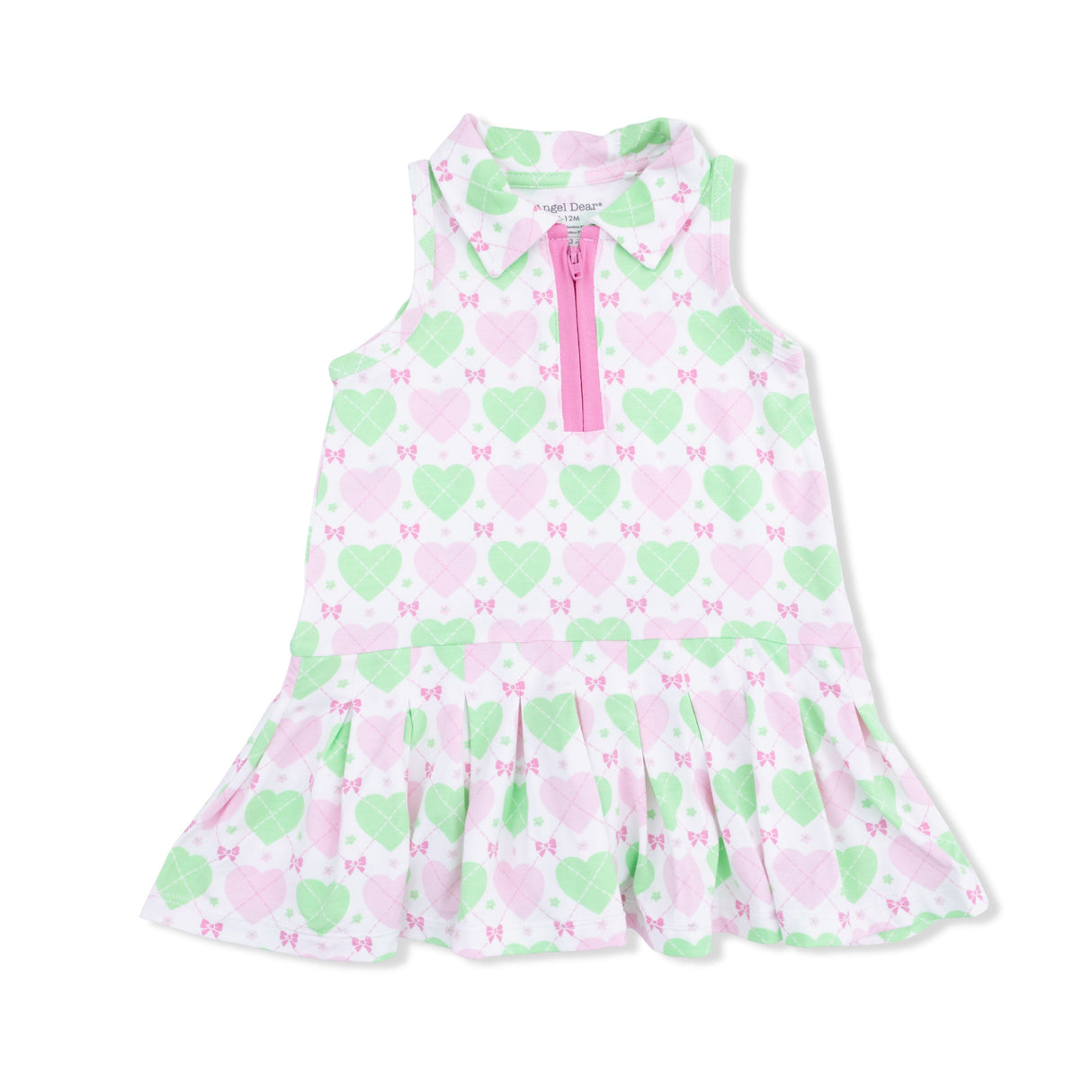 Heart Argyle - Polo Tennis Dress with Cartwheel Short