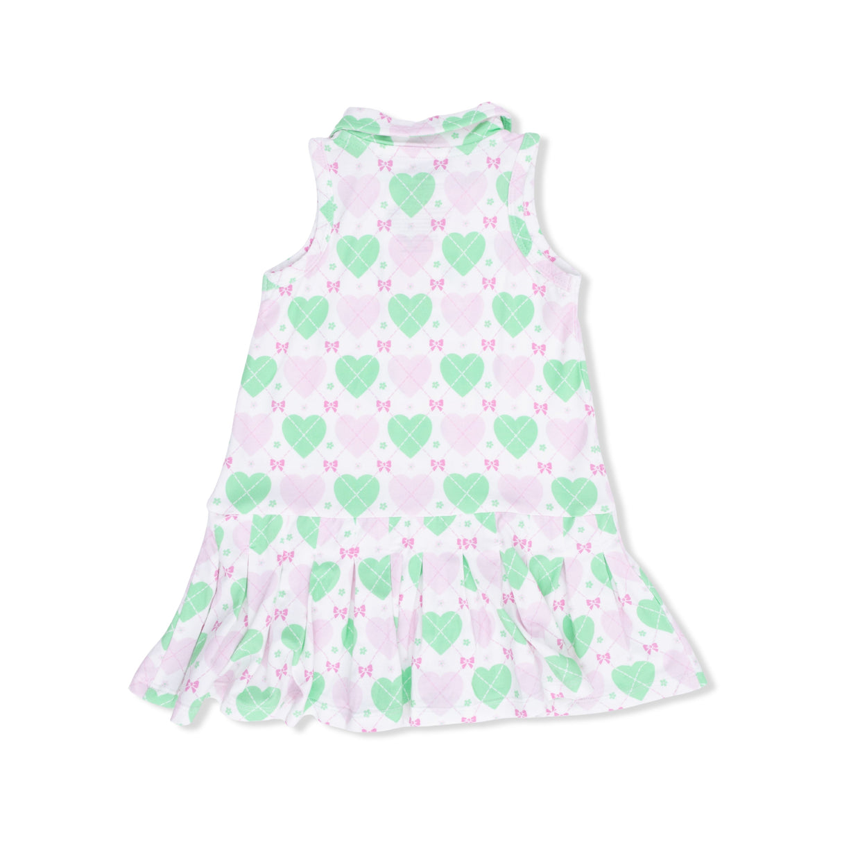 Heart Argyle - Polo Tennis Dress with Cartwheel Short