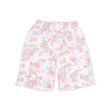 Cute Little Roses - Short Sleeve Shirt with Wide Leg Pant