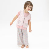 Elizabeth's Garden - Short Sleeve Shirt with Wide Leg Pant