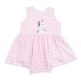 Cute Farm Animals Appliques - Tank Bodysuit Dress