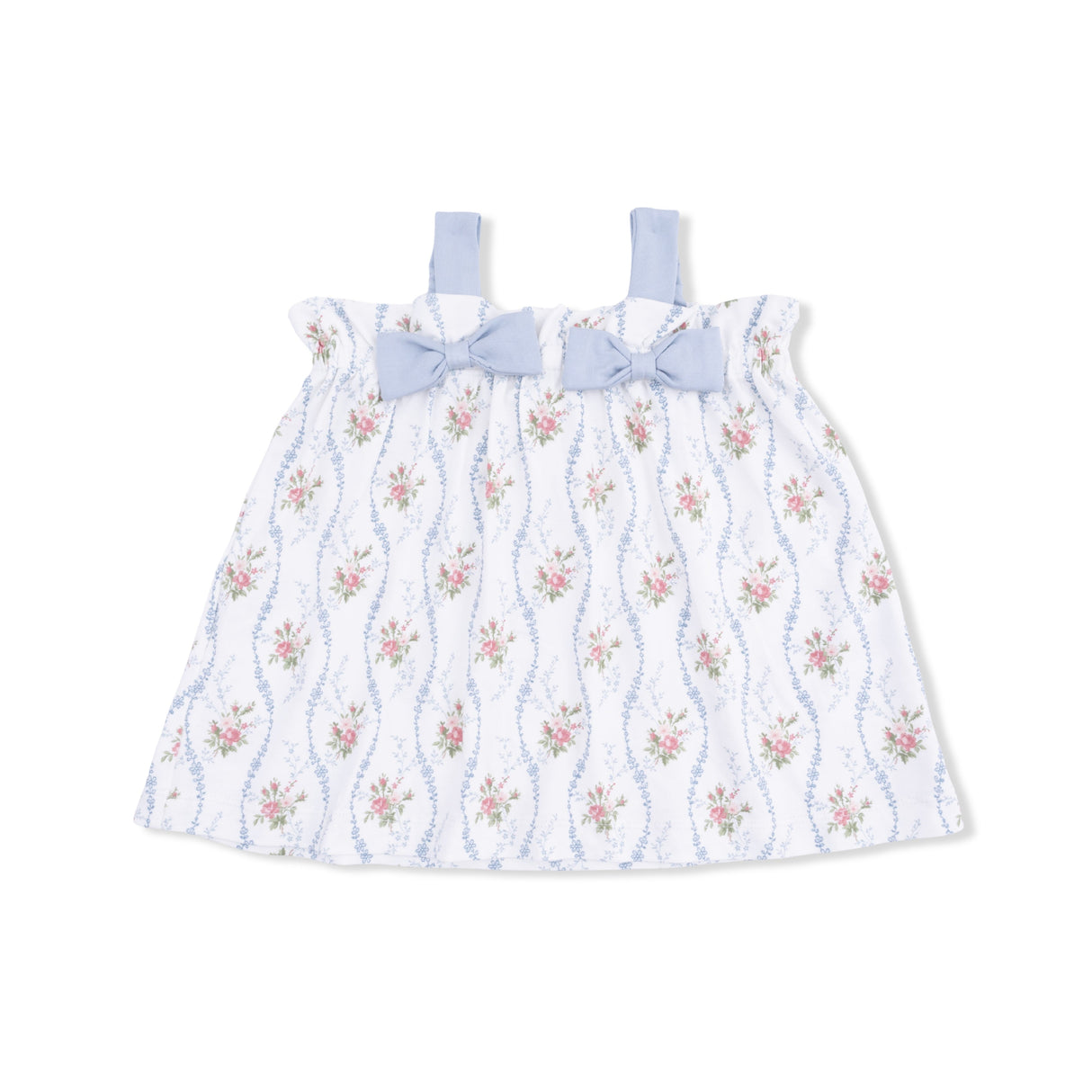 Heirloom Rose Stripe - Top with Bows and Ruffle Leg Bloomer