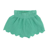 Solid Muslin Ming Green - Scallop Short
