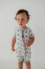 Summer Zip Romper - HoneyBug 