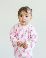 Jogger Set | Pink Bolts - HoneyBug 