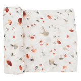 Cotton Muslin Swaddle Blanket - Mushrooms - HoneyBug 