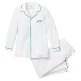 Kid's Twill Pajama Set with Embroidered Shamrocks